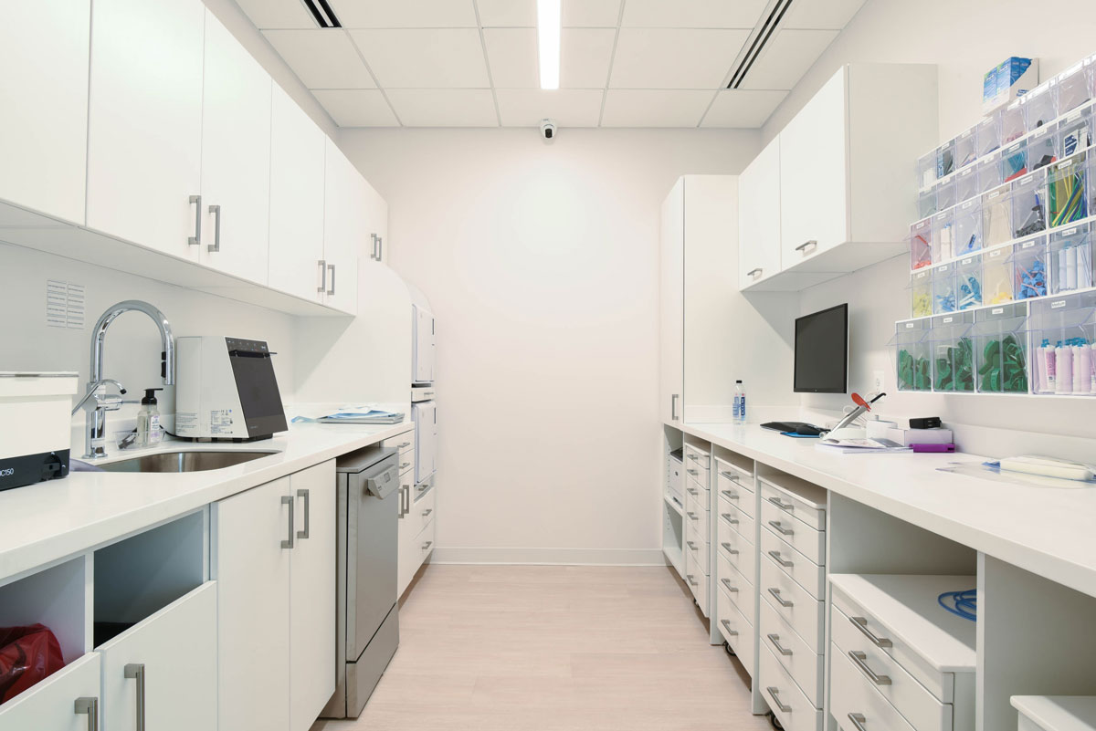 Clean and organized Project Dental sterilization room in Rockville, MD